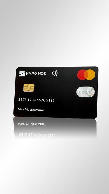 Schwarze Debit MasterCard