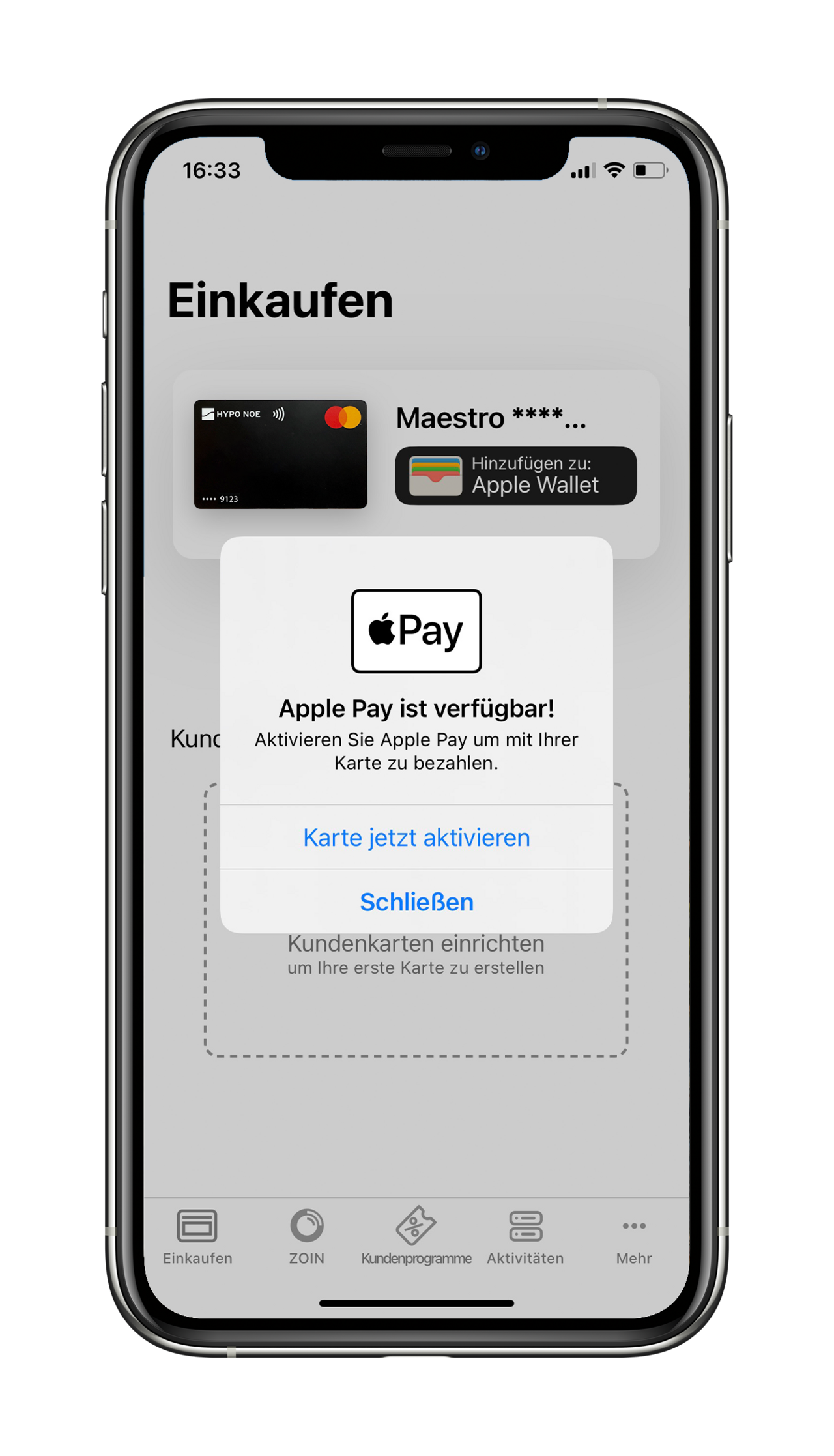 HYPO NOE Pay App Verfügbarkeit
