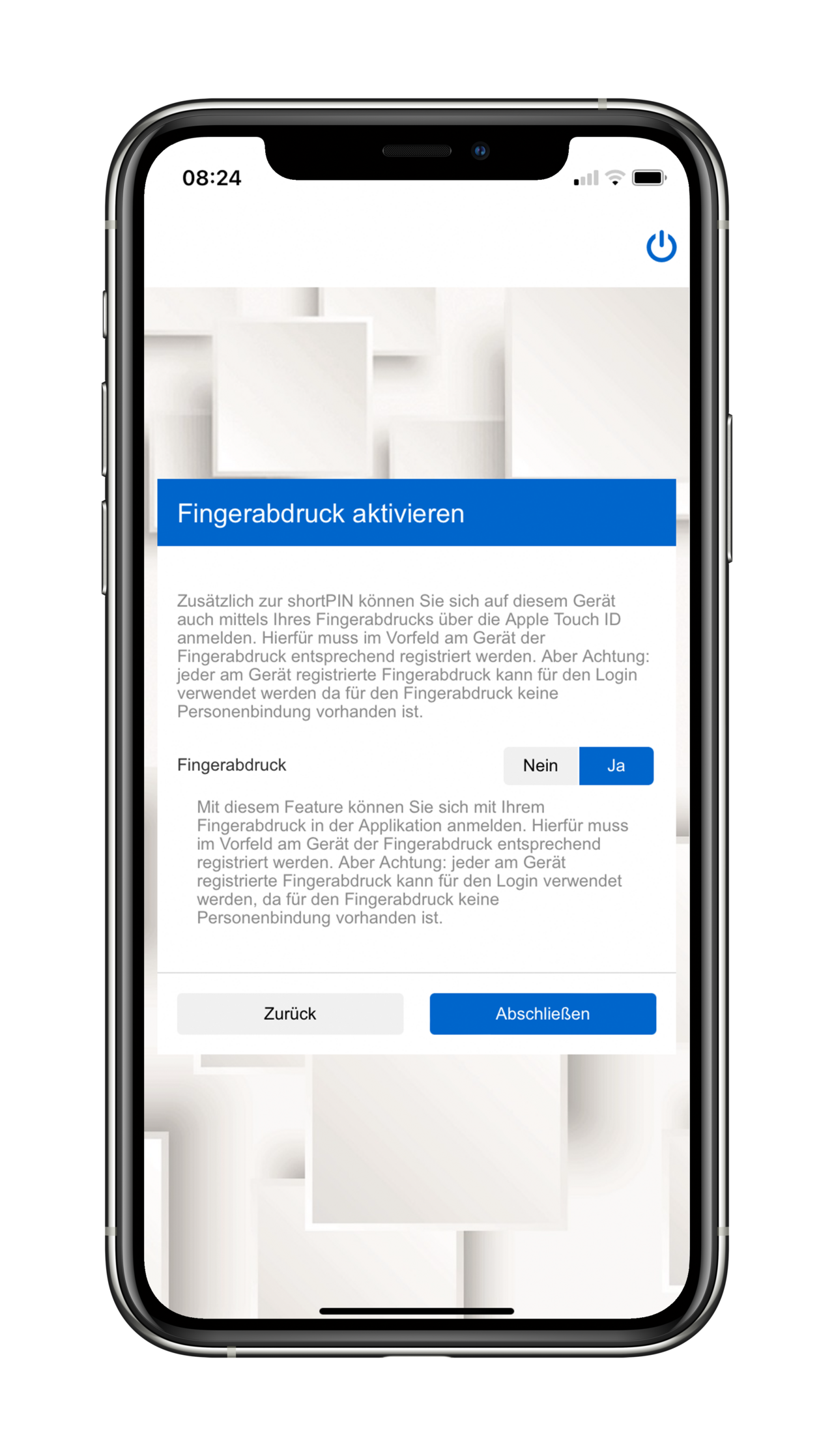 ID-App Fingerabdruck